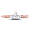 Image 2 : Marquise Diamond Stackable Band Ring 1/4 Cttw 10KT Rose Gold