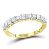 Image 1 : Baguette Round Diamond Band Ring 1/2 Cttw 10KT Yellow Gold