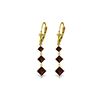 Image 1 : Genuine 4.79 ctw Garnet Earrings 14KT Yellow Gold - REF-50Z2N