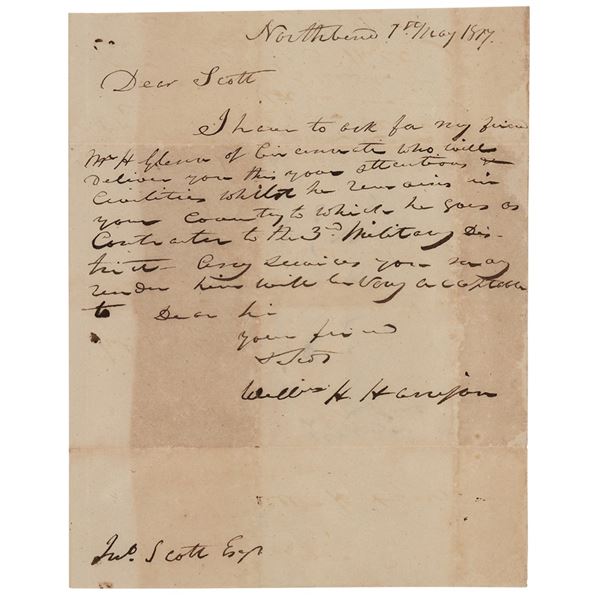 William Henry Harrison Autograph Letter Signed