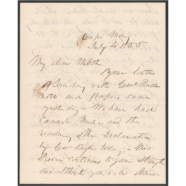 Franklin Pierce Autograph Letter Signed as President