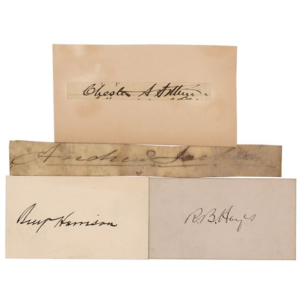 Presidents: Jackson, Hayes, Harrison, and Arthur (4) Signatures