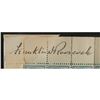 Image 2 : Franklin D. Roosevelt Signed Stamp Sheet