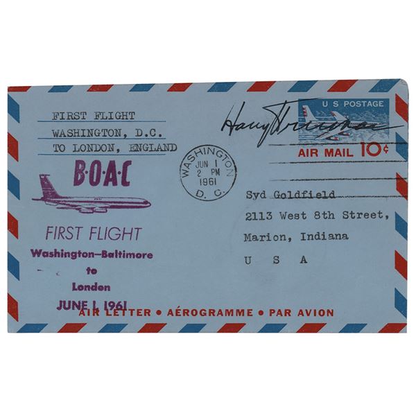 Harry S. Truman Signed Air Mail Envelope