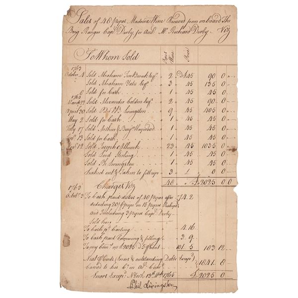Philip Livingston Document Signed