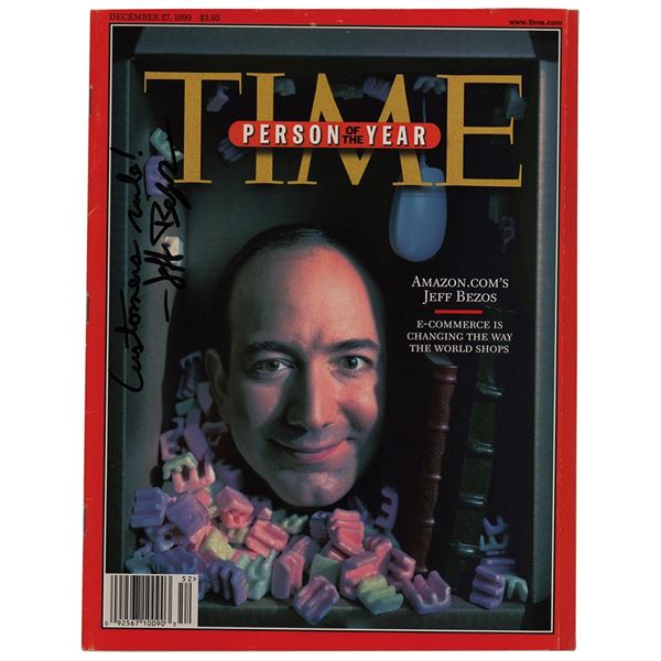 Jeff Bezos Signed Magazine