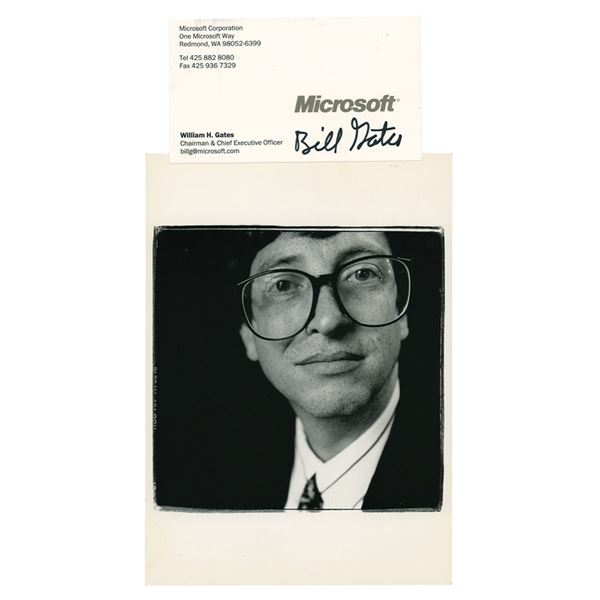 Bill Gates Signed Business Card