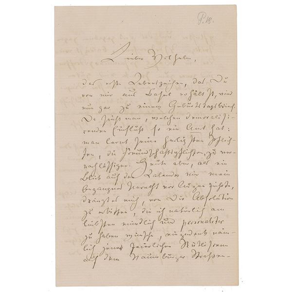 Friedrich Nietzsche Autograph Letter Signed