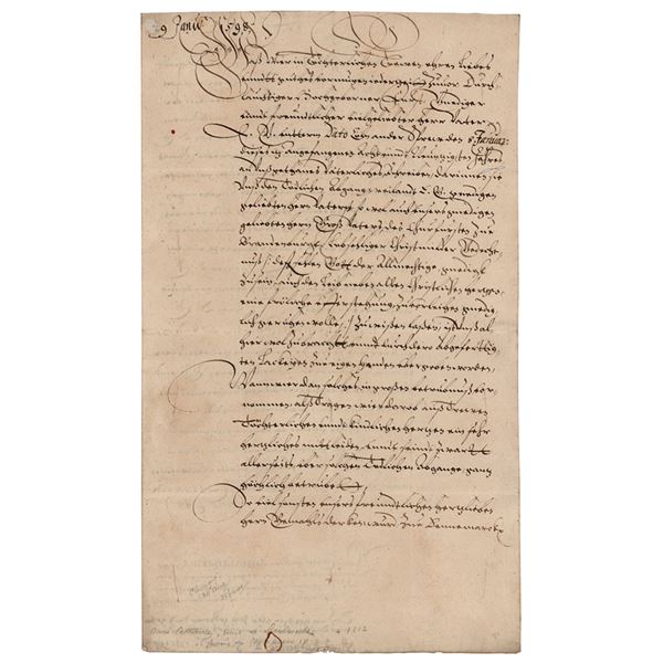 Anne Catherine of Brandenburg Letter Signed