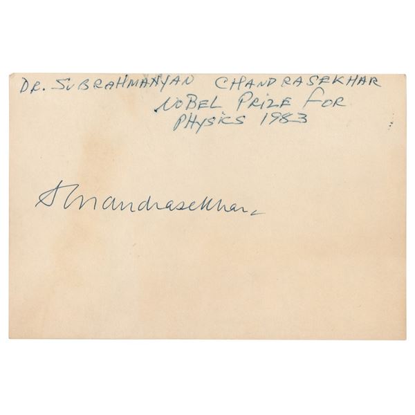 Subrahmanyan Chandrasekhar Signature