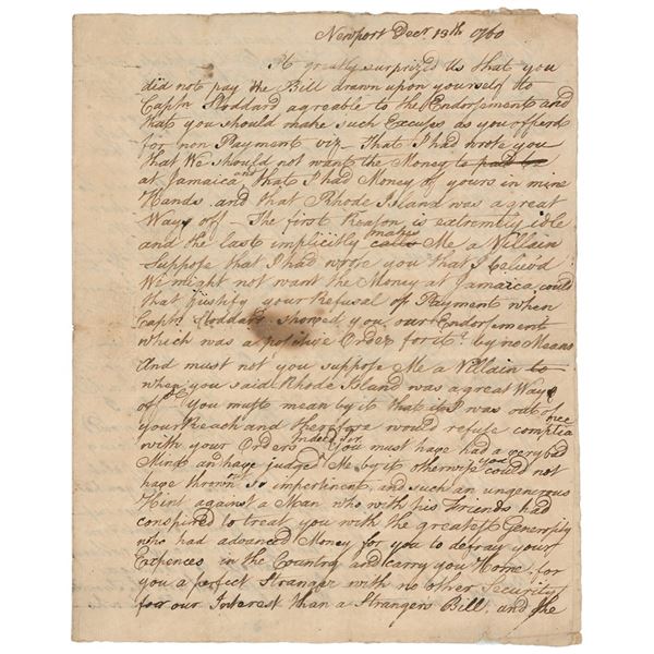 William Ellery Autograph Letter Signed