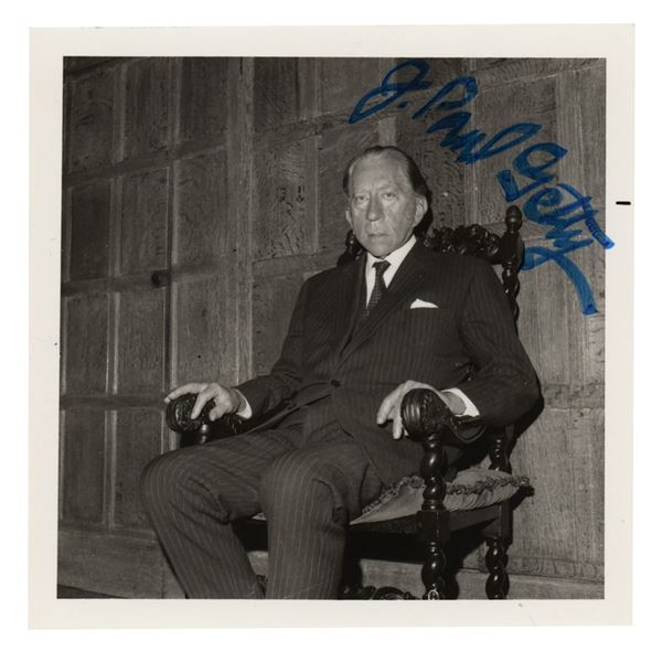 J. Paul Getty Signed Photograph