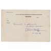 Image 1 : Abbie Hoffman Document Signed