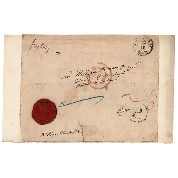 Alexander von Humboldt Signed Envelope Panel