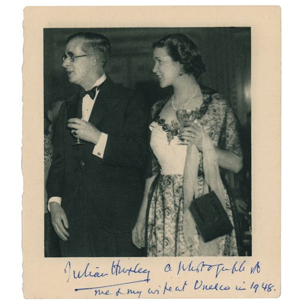 Julian Huxley Signed Photograph