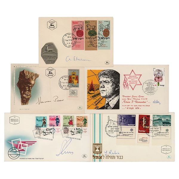 Israeli Prime Ministers (5) Signed Covers