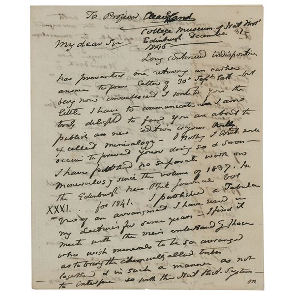 Robert Jameson Autograph Letter Signed