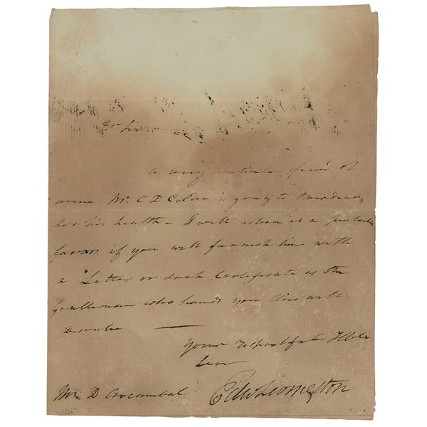 Edward Livingston Autograph Letter Signed