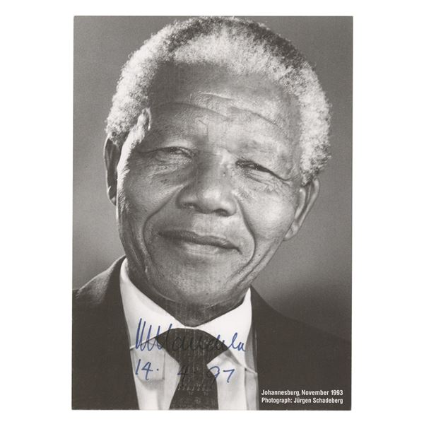 Nelson Mandela Signed Photograph