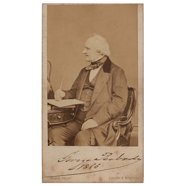 George Peabody Signed Photograph