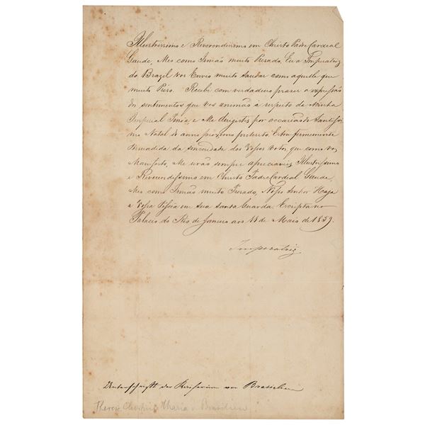 Teresa Cristina of the Two Sicilies Document Signed