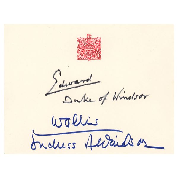 Duke and Duchess of Windsor Signatures