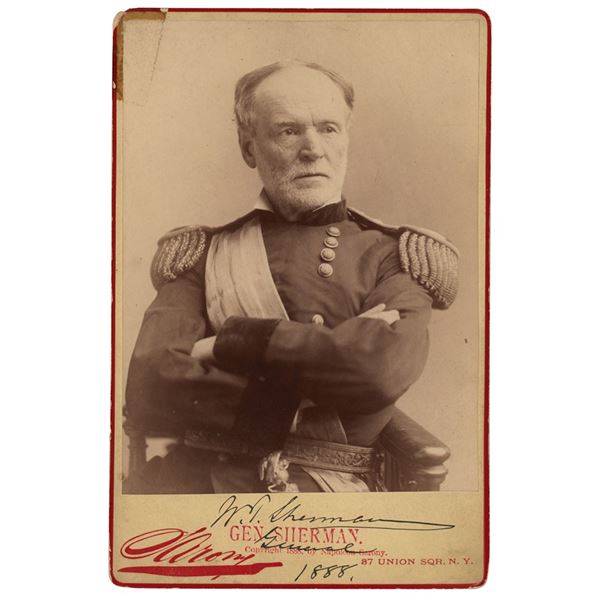 William T. Sherman Twice-Signed Photograph