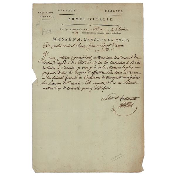 AndrÃ© MassÃ©na Document Signed