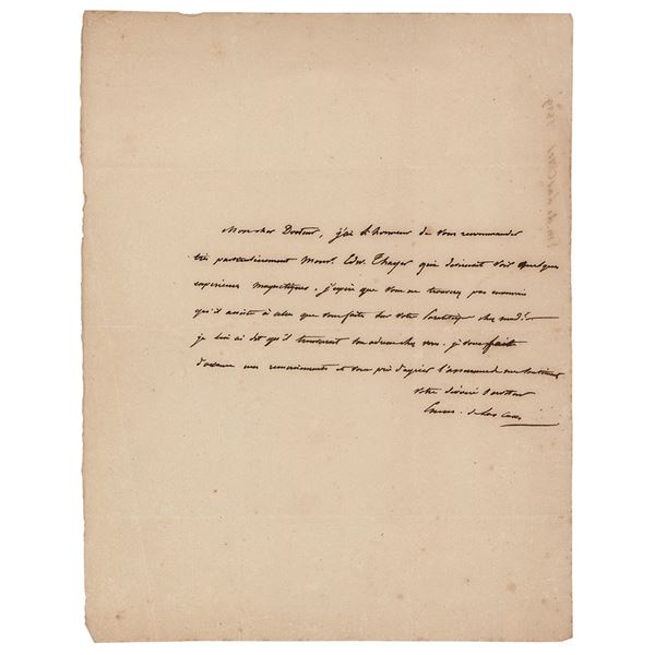 Napoleon: Emmanuel, comte de Las Cases Autograph Letter Signed