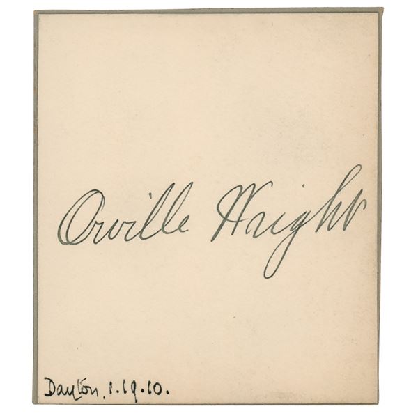 Orville Wright Signature