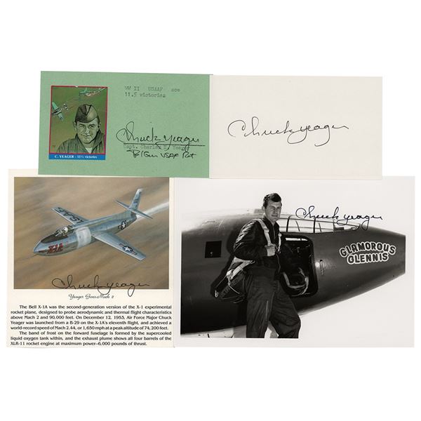 Chuck Yeager (4) Signed Items