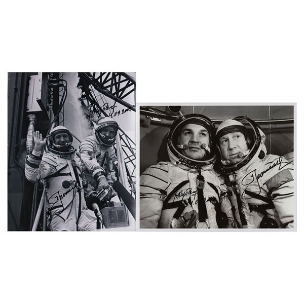 Alexei Leonov and Valeri Kubasov (2) Signed Photographs