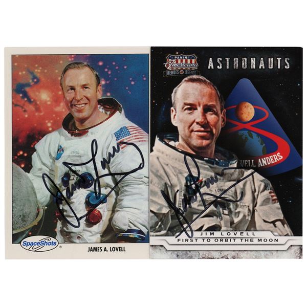 James Lovell (2) Signed Trading Cards