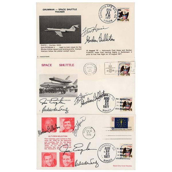 Space Shuttle: Approach and Landing Tests (3) Signed Covers