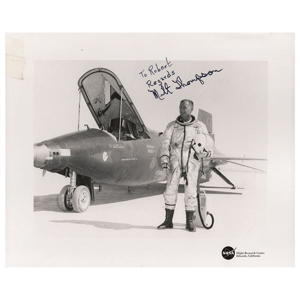 Milt Thompson Signed Photograph and Autograph Letter Signed