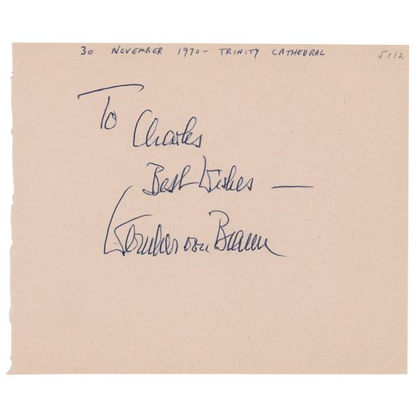 Wernher von Braun Signature