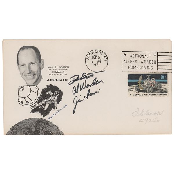 Al Worden's Apollo 15 Crew-Signed Cover