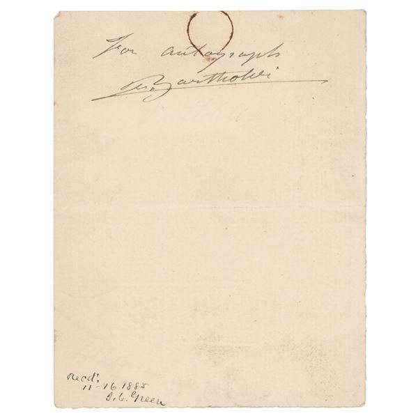 Frederic Auguste Bartholdi Signature