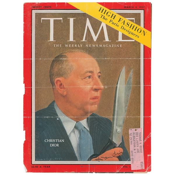 Christian Dior Signed Magazine Cover