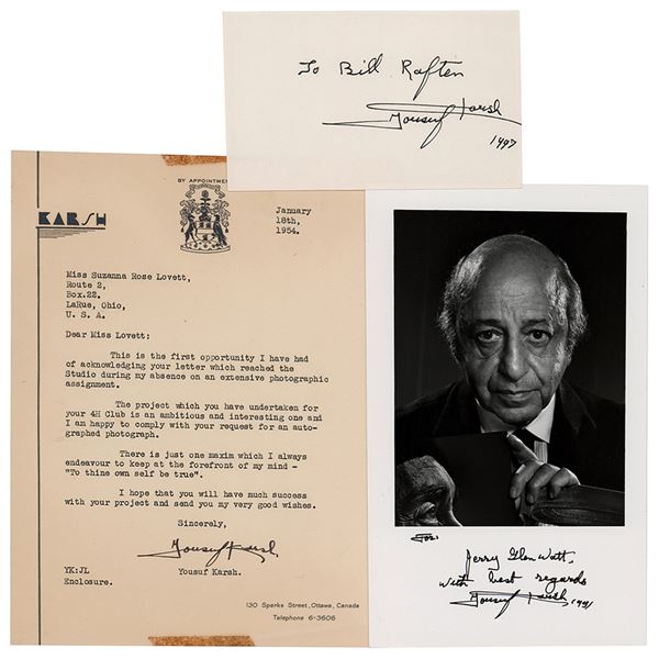 Yousuf Karsh (3) Signed Items