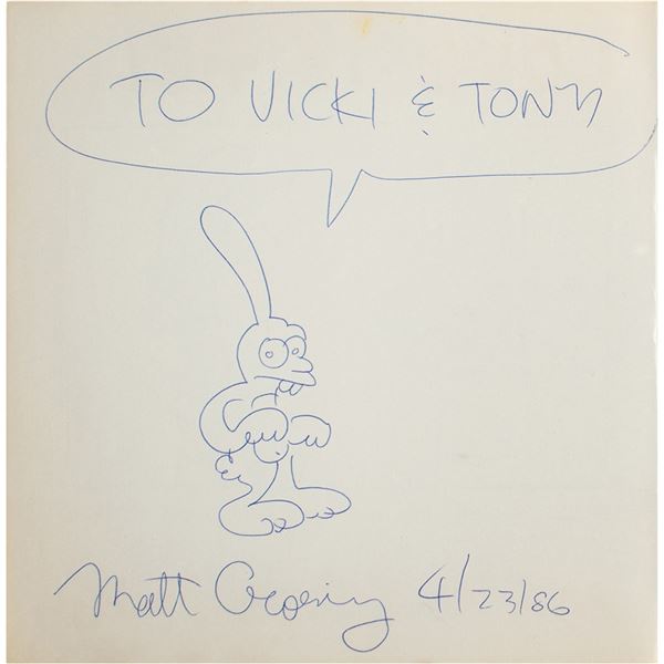 Matt Groening Signed Book with Sketch