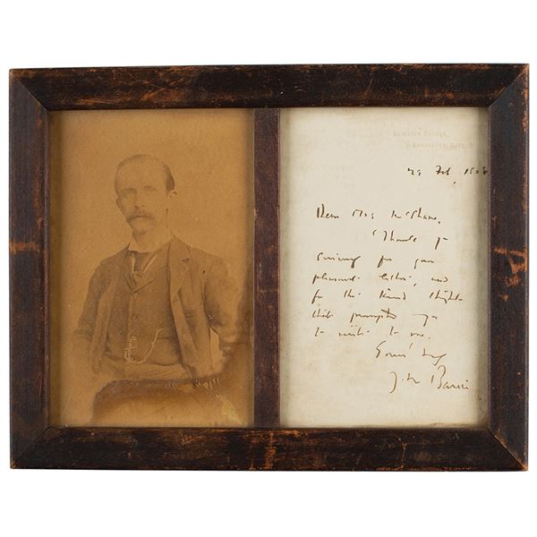 James M. Barrie Autograph Letter Signed