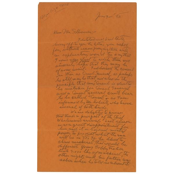 Booth Tarkington Autograph Letter Signed