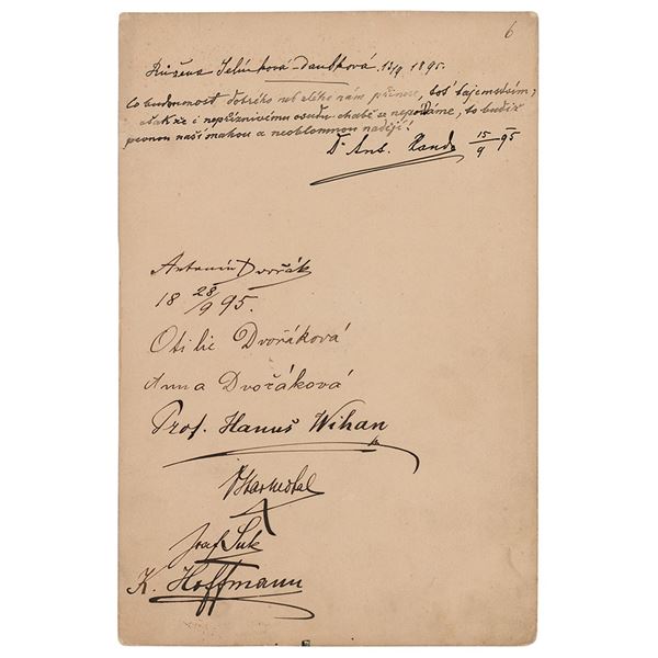 Antonin Dvorak Signature