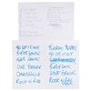 Image 1 : Oasis: Noel Gallagher (4) Handwritten Song and Equipment Lists