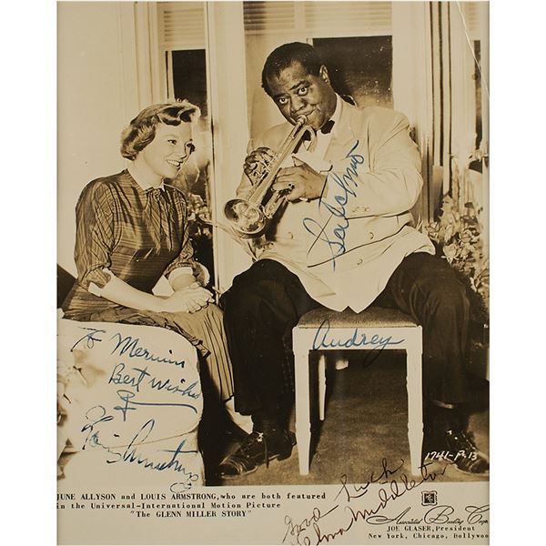 Louis Armstrong and Velma Middleton Signed Photograph