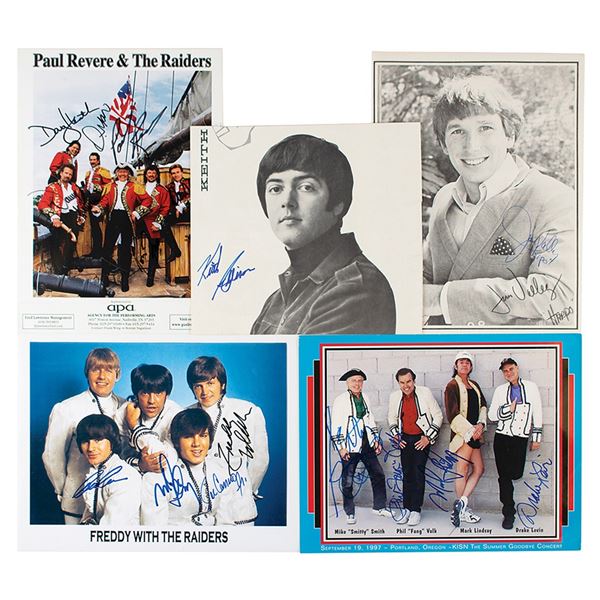 Paul Revere and the Raiders (5) Signed Photographs