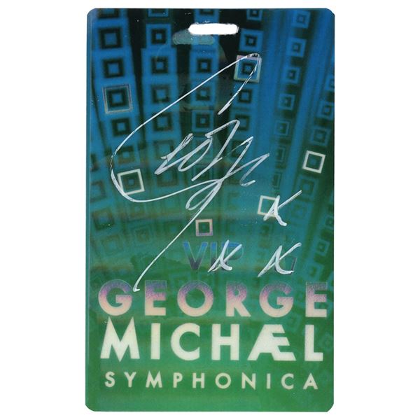 George Michael Signed Backstage Pass