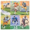 Image 1 : Football Hall of Fame Lot of (19) Signed Goal Line Art Cards