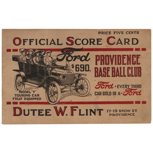 Providence Grays: 1912 International League Program